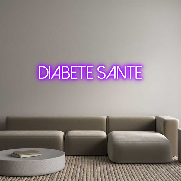 Néon personnalisé: DIABETE SANTE