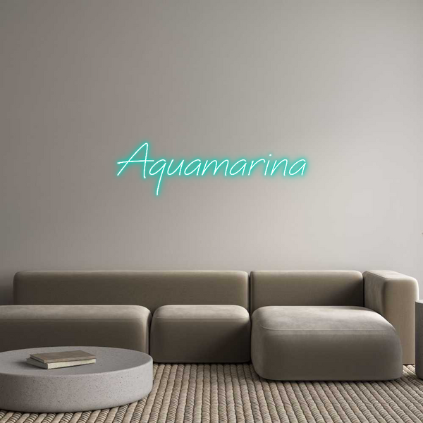 Néon personnalisé: Aquamarina