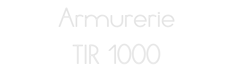 Néon personnalisé: Armurerie
TI...
