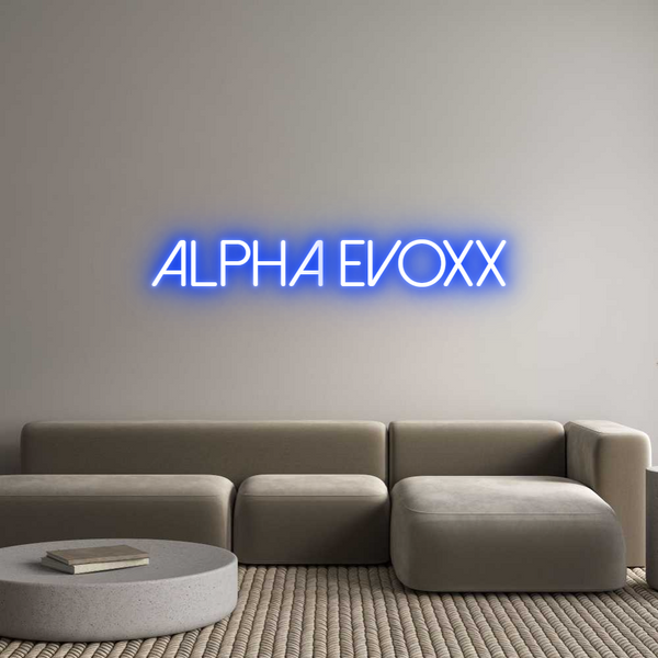 Néon personnalisé: alpha evoxx