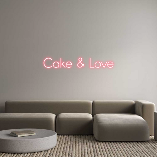 Néon personnalisé: Cake & Love