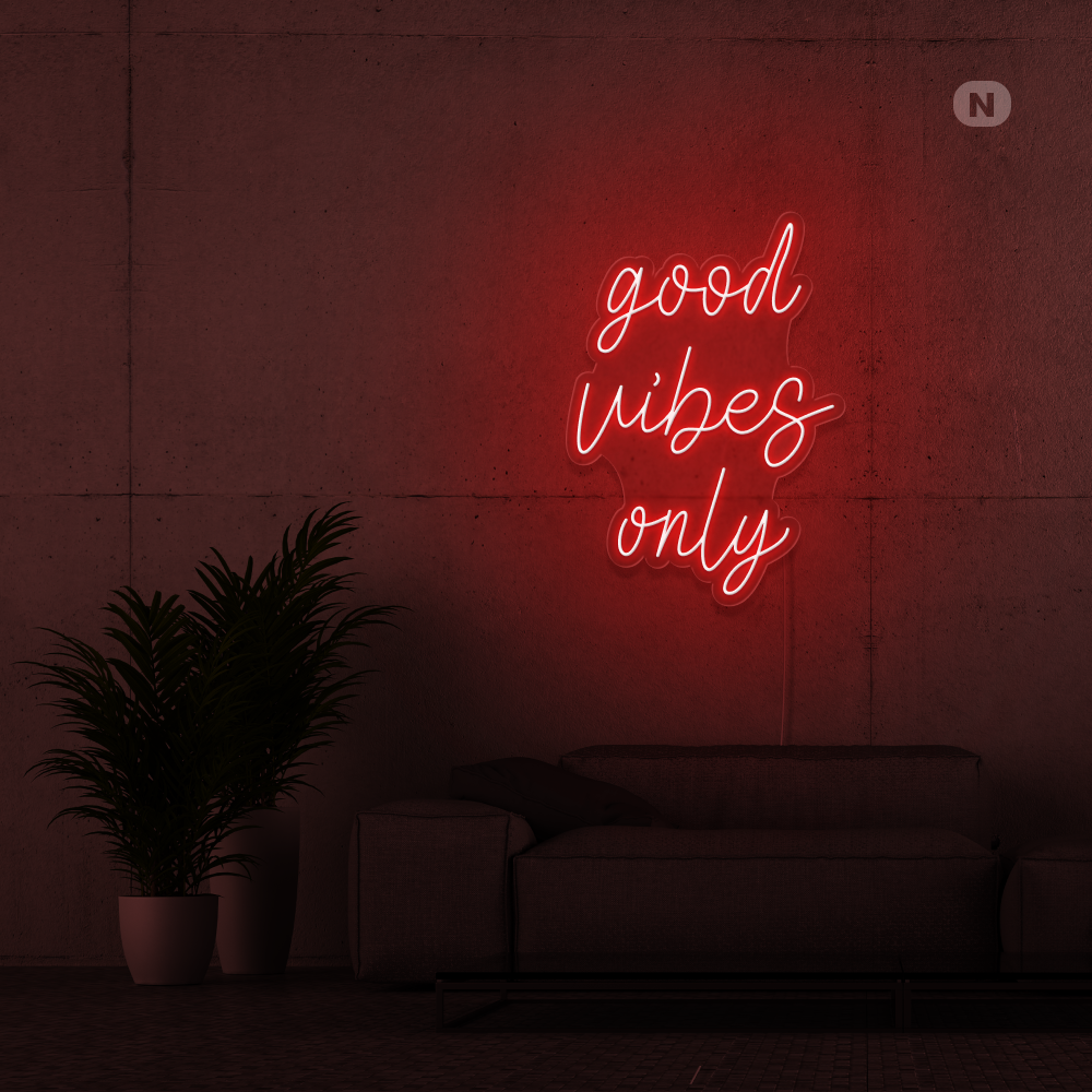 Enseigne Néon Good Vibes Only