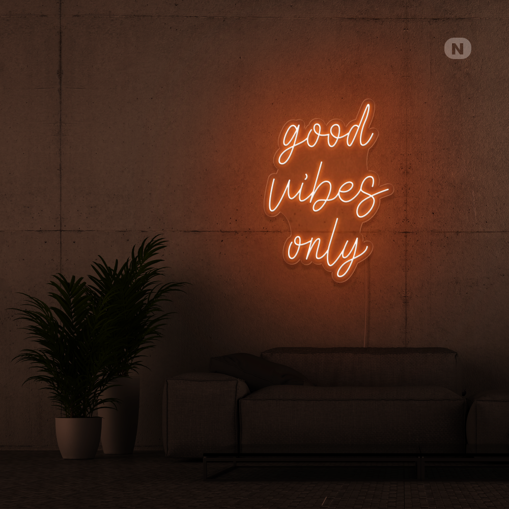 Enseigne Néon Good Vibes Only