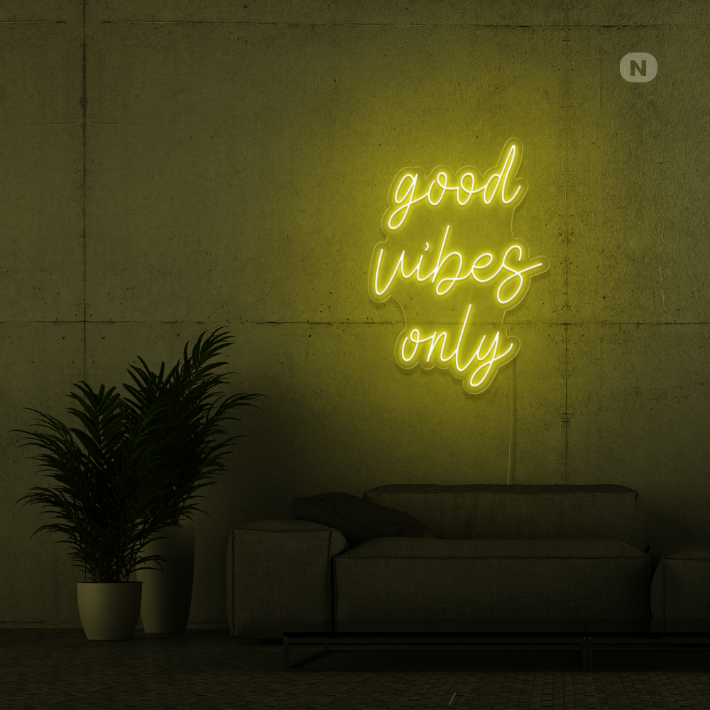 Enseigne Néon Good Vibes Only