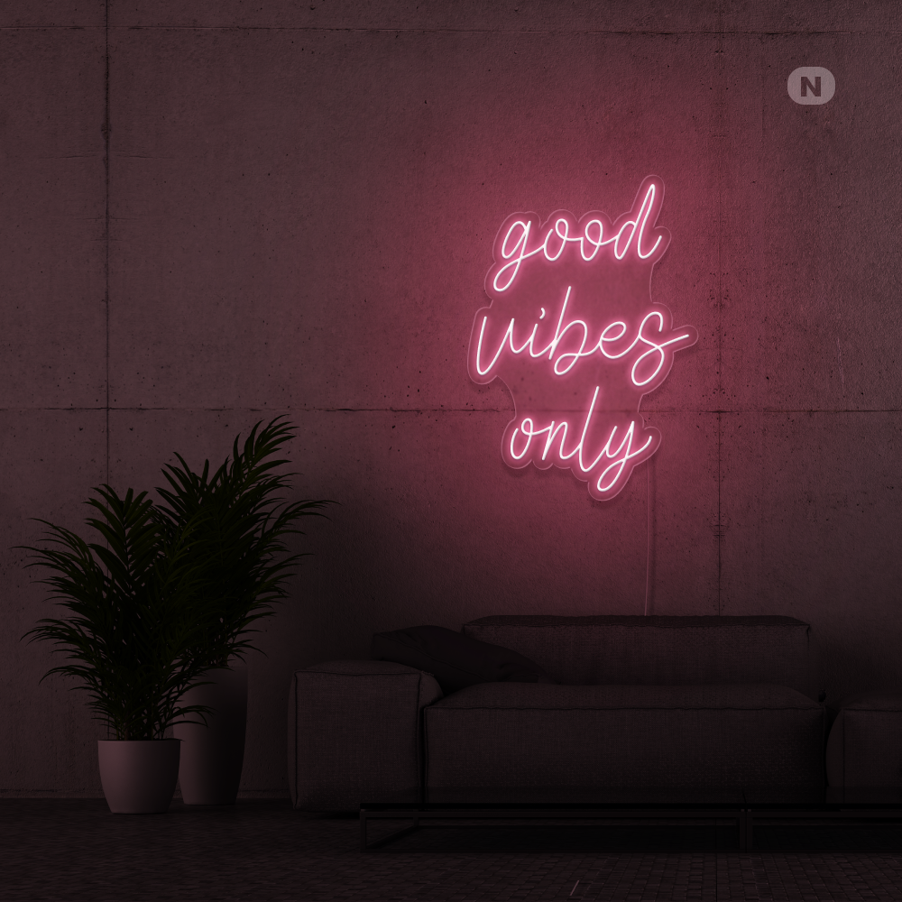 Enseigne Néon Good Vibes Only