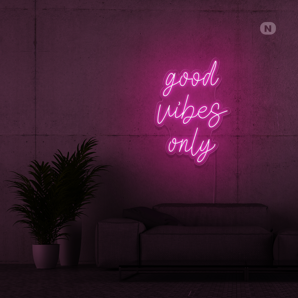Enseigne Néon Good Vibes Only