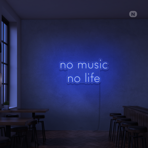 Enseigne Néon No Music No Life