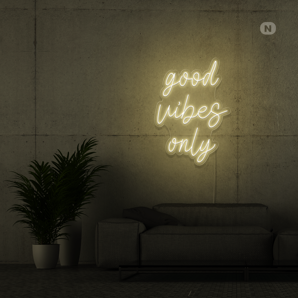Enseigne Néon Good Vibes Only
