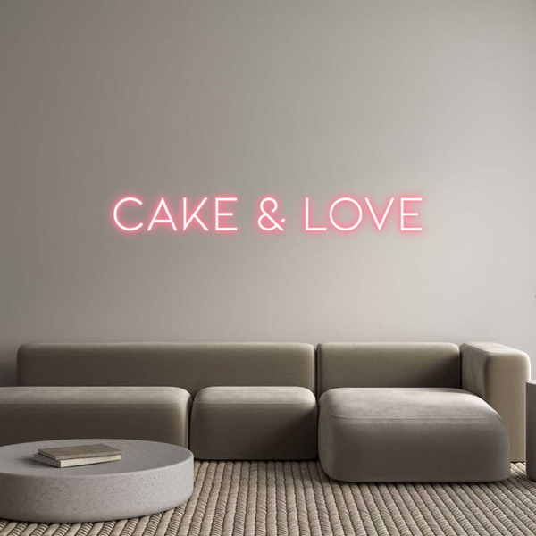 Néon personnalisé: Cake & Love