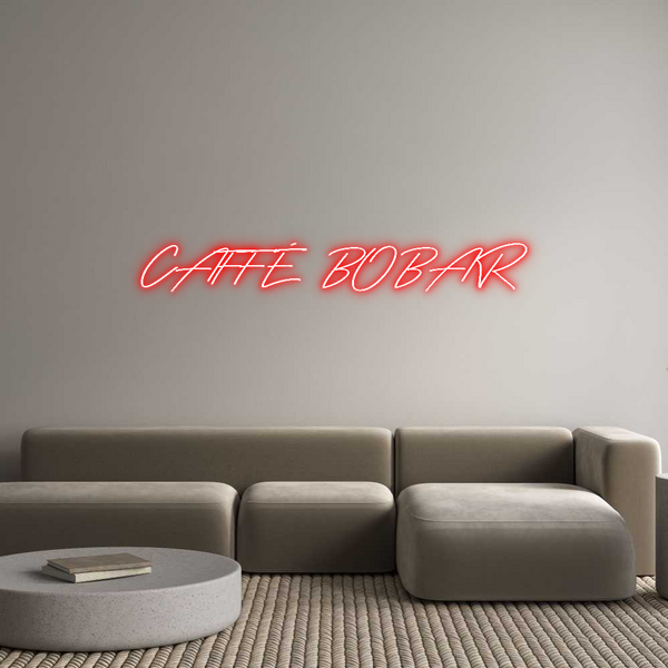 Néon personnalisé: CAFFÉ BOBAR