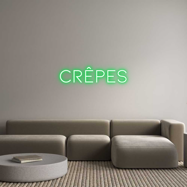 Néon personnalisé: Crêpes