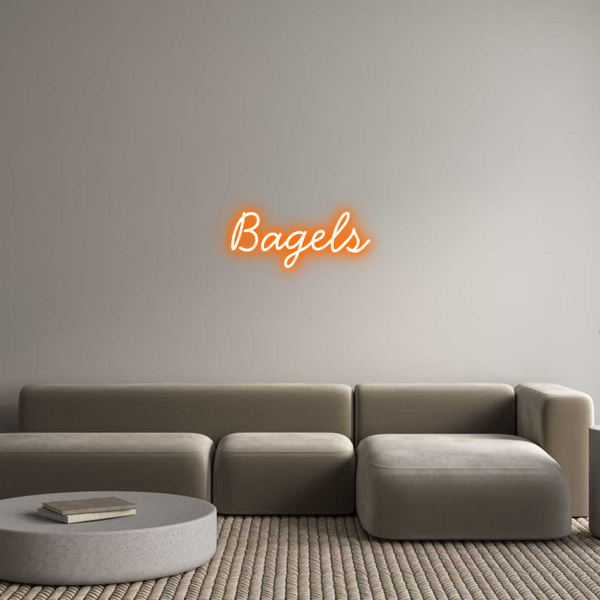 Néon personnalisé: Bagels