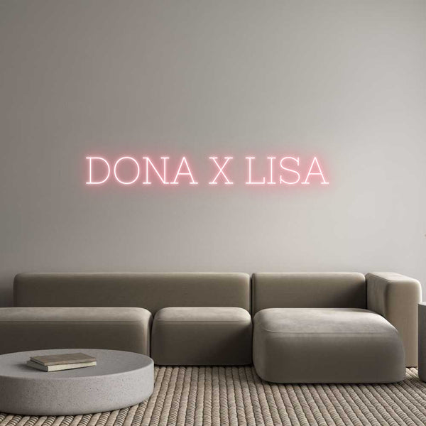 Néon personnalisé: DONA X LISA