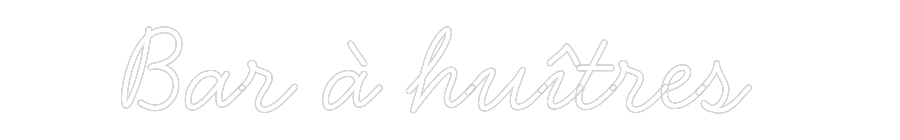 Néon personnalisé: Bar à huîtres