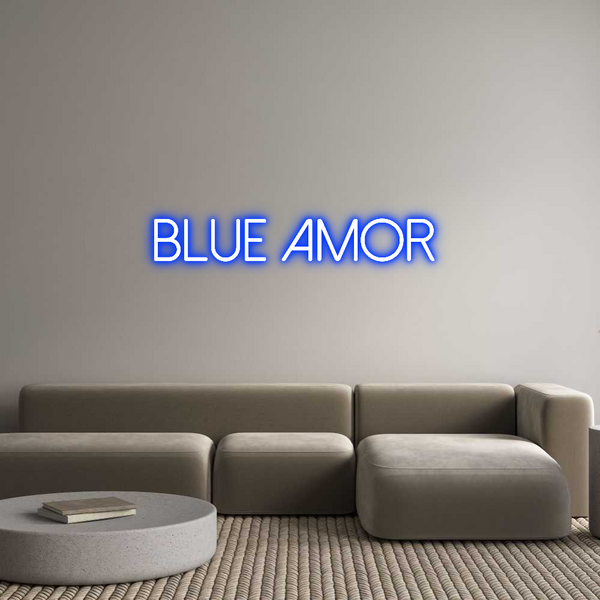 Néon personnalisé: BLUE AMOR