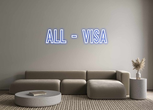 Néon personnalisé: ALL - VISA