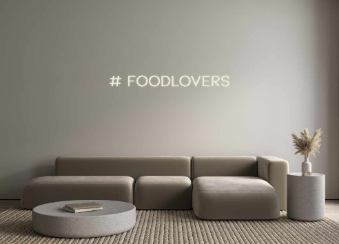 Néon personnalisé: # FOODLOVERS