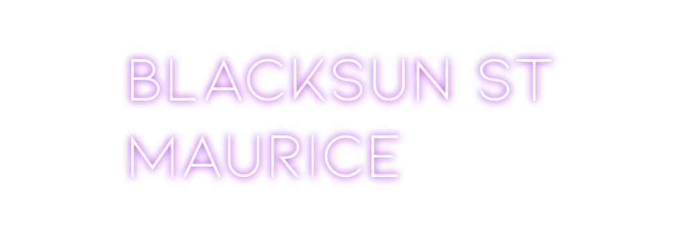 Néon personnalisé: Blacksun St
M...