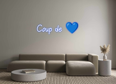 Néon personnalisé: Coup de 💙