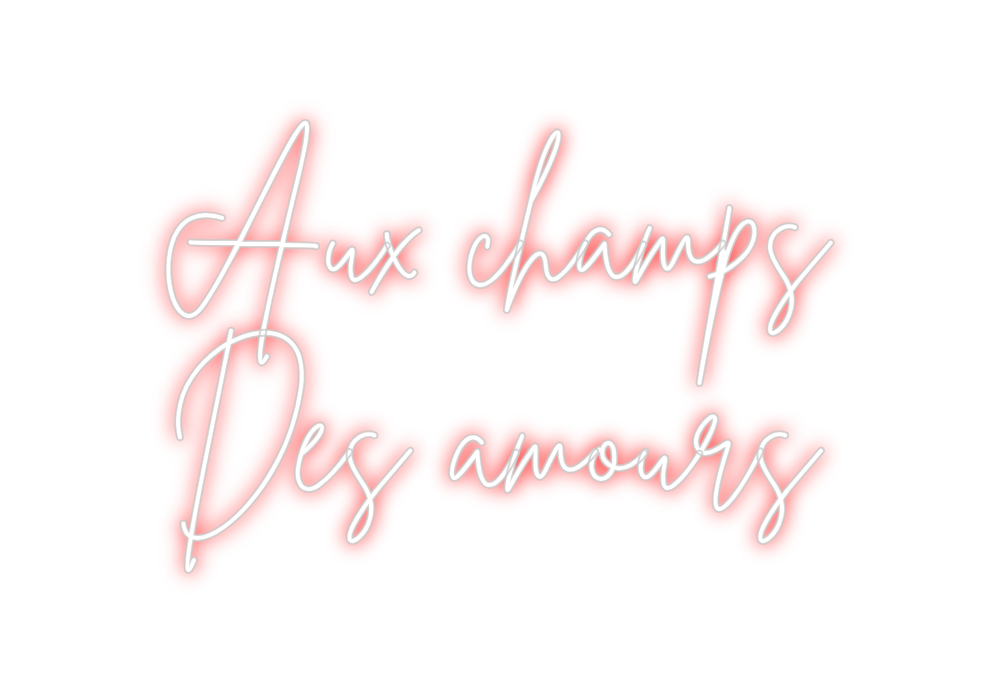 Néon personnalisé: Aux champs
De...