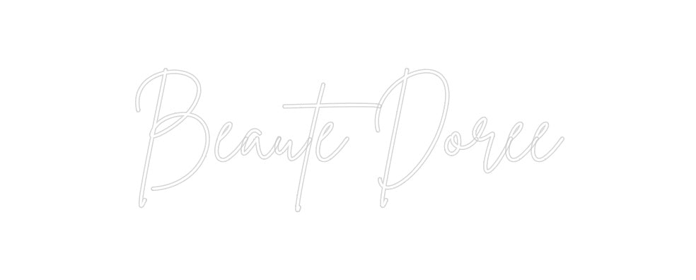 Néon personnalisé: Beauté Dorée