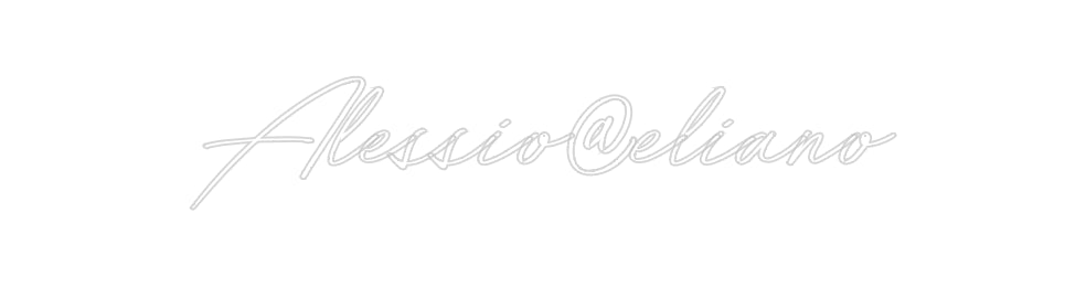 Néon personnalisé: Alessio@eliano