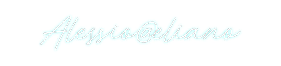Néon personnalisé: Alessio@eliano
