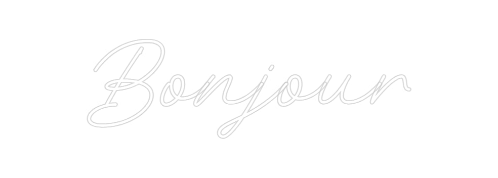 Néon personnalisé: Bonjour