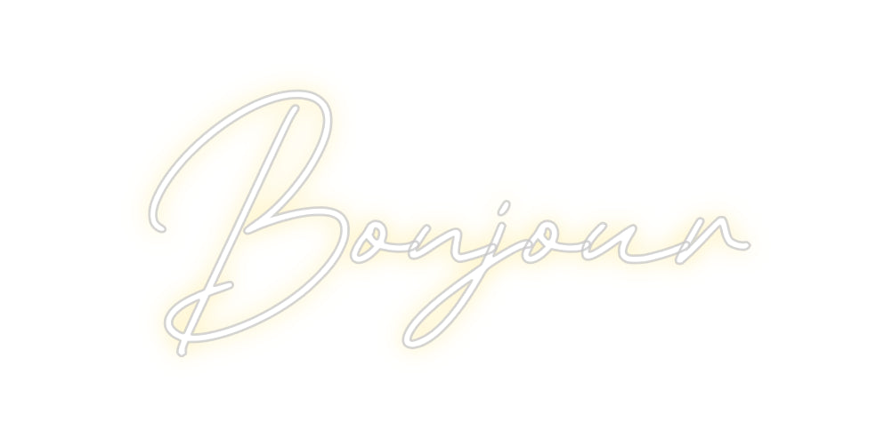 Néon personnalisé: Bonjour