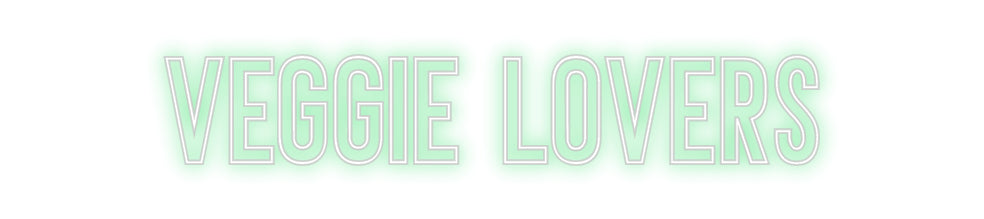 Néon personnalisé: veggie lovers