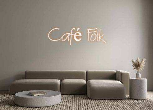 Néon personnalisé: Café Folk