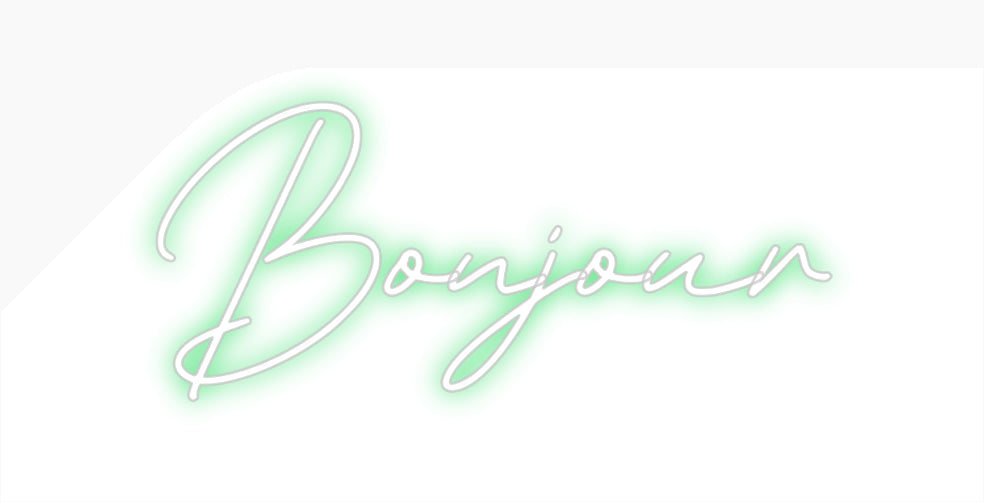 Néon personnalisé: Bonjour