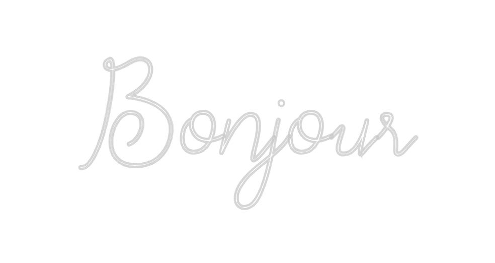 Néon personnalisé: Bonjour