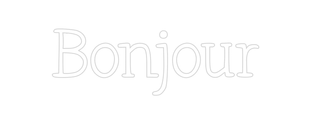 Néon personnalisé: Bonjour