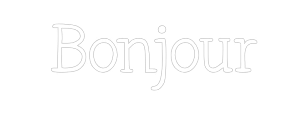 Néon personnalisé: Bonjour