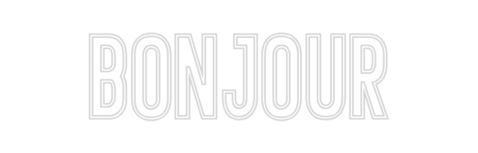 Néon personnalisé: Bonjour