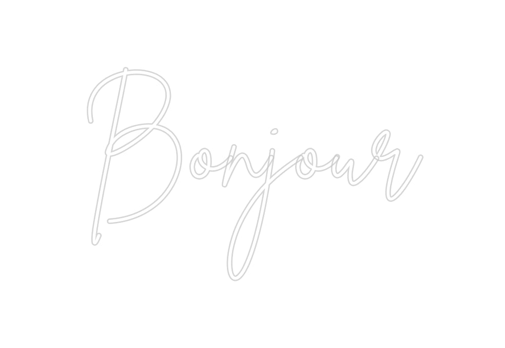 Néon personnalisé: Bonjour