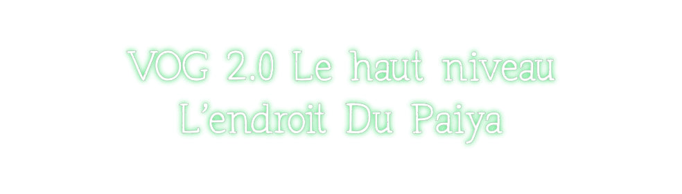 Néon personnalisé: VOG 2.0 Le ha...