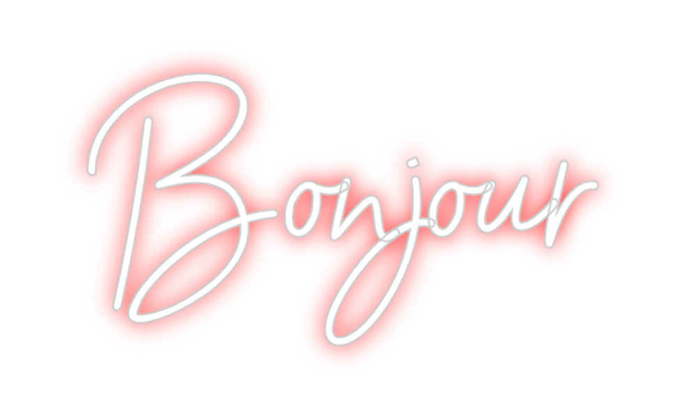 Néon personnalisé: Bonjour
