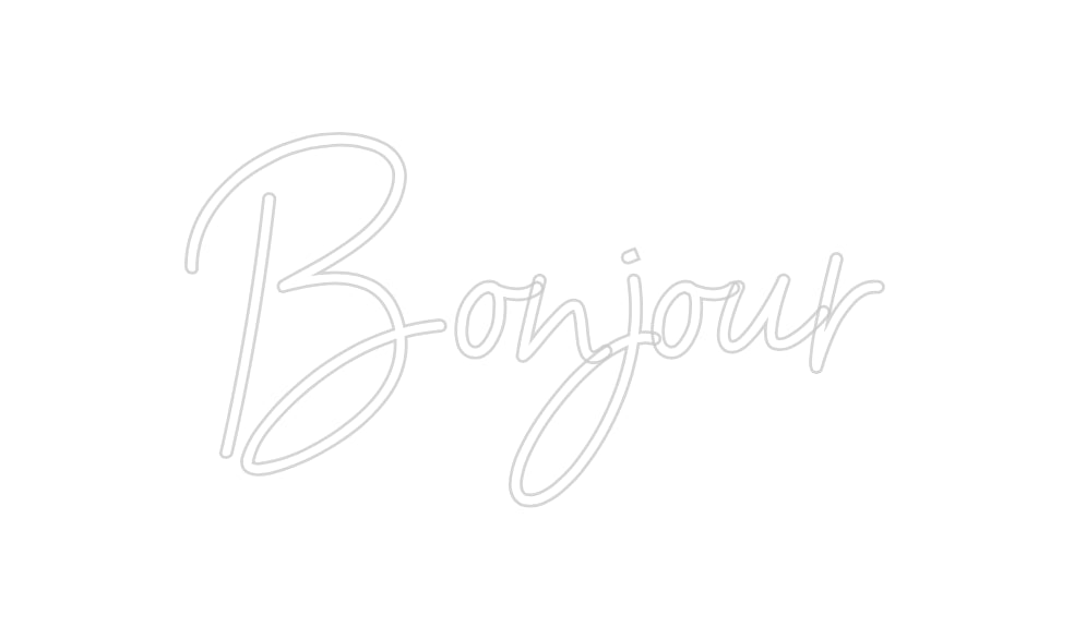 Néon personnalisé: Bonjour