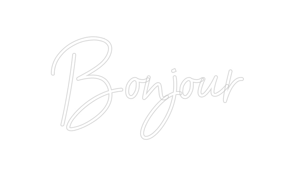 Néon personnalisé: Bonjour