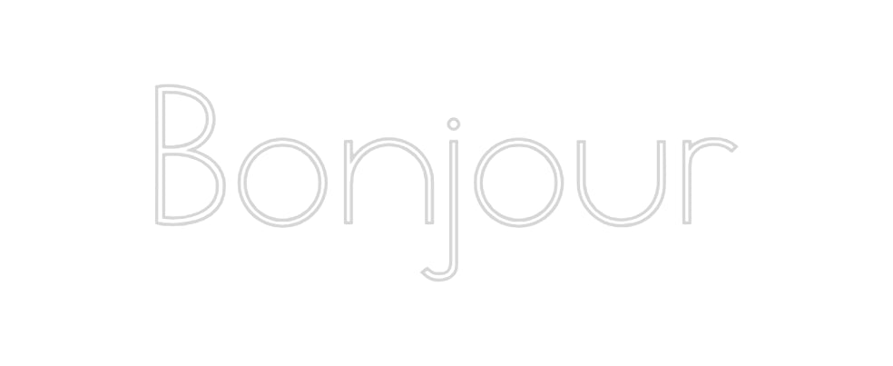 Néon personnalisé: Bonjour