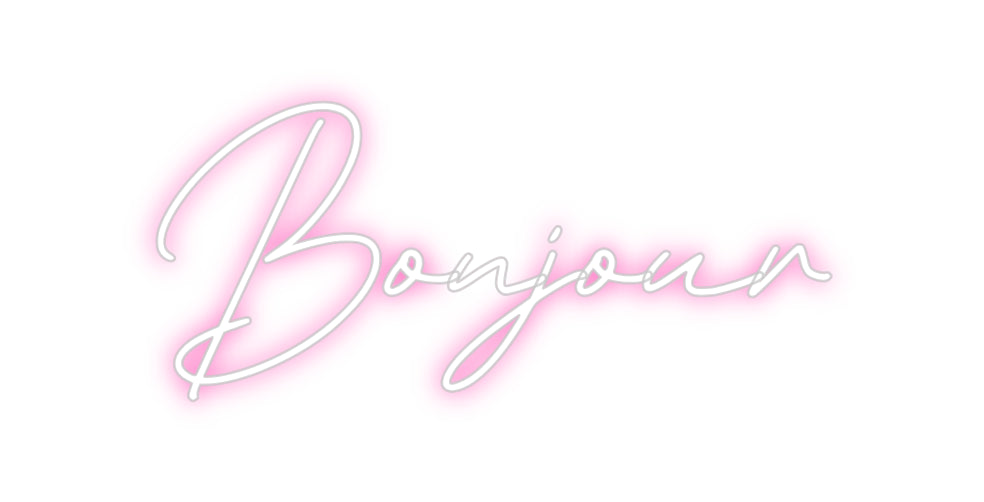 Néon personnalisé: Bonjour