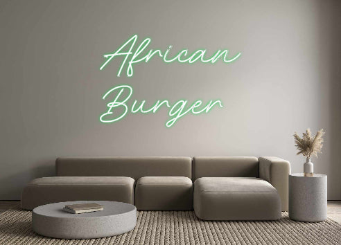 Néon personnalisé: African
Burger