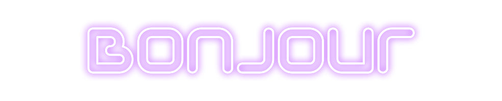 Néon personnalisé: Bonjour