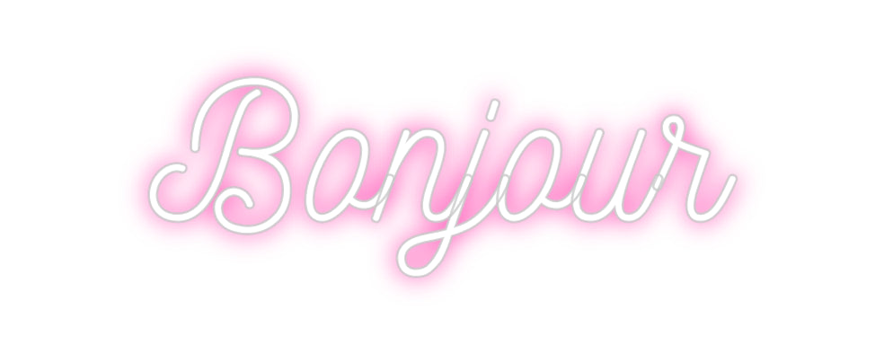 Néon personnalisé: Bonjour