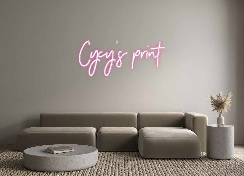 Néon personnalisé: Cycy’s print