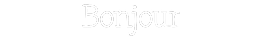 Néon personnalisé: Bonjour