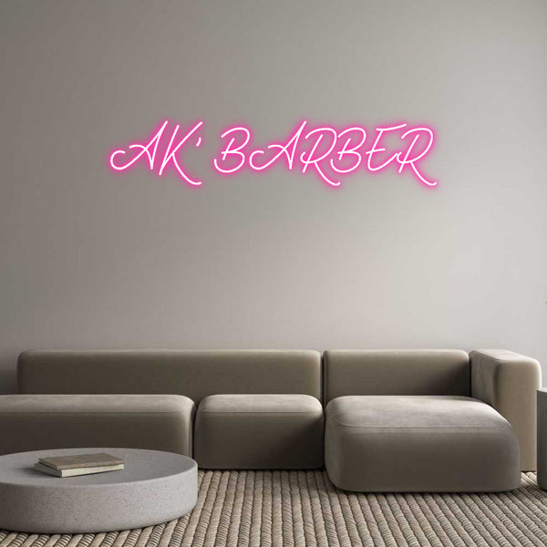 Néon personnalisé: AK’ BARBER