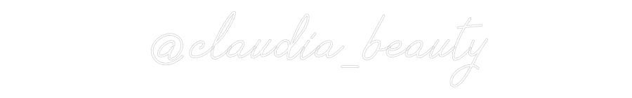 Néon personnalisé: @claudia_beauty